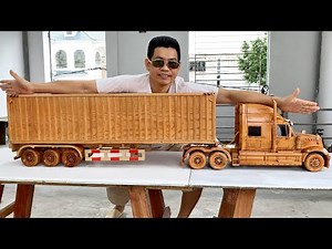 Wood Carving - Super Truck International Lonestar - Woodworking Art