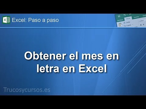 Obtener el mes en letra en Excel