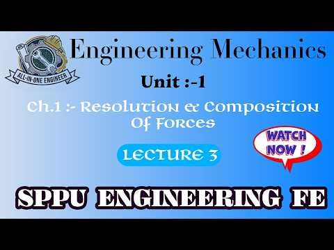 Engineering Mechanics | Unit 1 :- Force System & Its Resultant | Lecture - 3 SPPU PATTERN