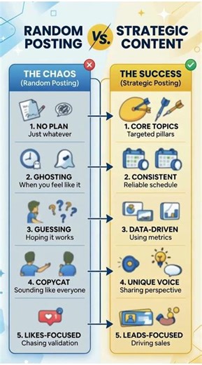 Random posting vs Strategic Content | Social media & Blogs