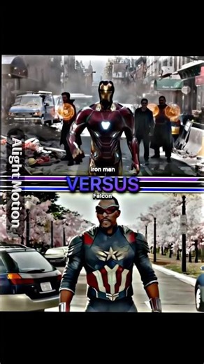 Iron man vs falcon #marvel #alightmotion #edit