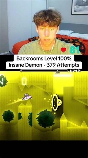 Backrooms Level 100% Insane Demon Geometry Dash walkthrough