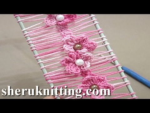 Floral Crochet Hairpin Lace Strip