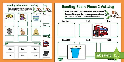 Phase 2 Phonics Cut and Stick Activity