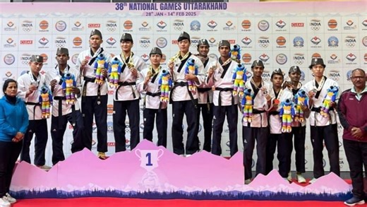 Mizoram Clinches Gold In Taekwondo Poomsae At 38th National Games