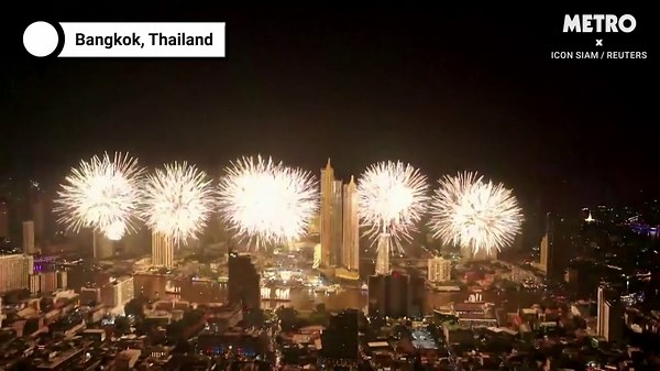 Thailand welcomes 2025 with sticky rice fireworks lighting up Bangkok