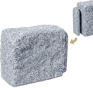 Beuta Faux Stone Starter Block – 7" L x 4" W x 6.5" H – DIY Dig-Free Landscape Edging First Piece | Starting Block for Your Edging Project | 1 Piece - Greystone