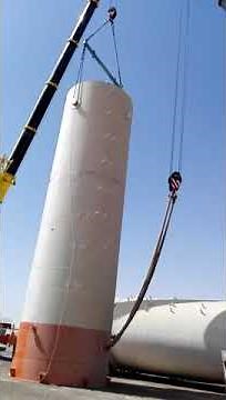 Vertical lifting of tank with the help of trunion and tailing lug