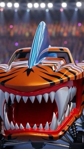 Tiger Shark 🦈 Monster Truck JUMP! | Hot Wheels Monster Trucks #Shorts