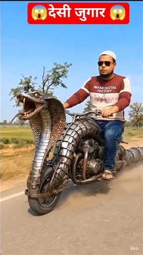 World's First Cobra Bike Amazing Snake Motorcycle 😱🔥#CobraBike #AmazingBike #ytshorts #DesiJugaad