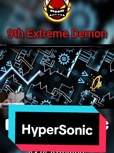 "HyperSonic" 100%! It was a painful experience! #geometrydash #geometr... | geometrydash