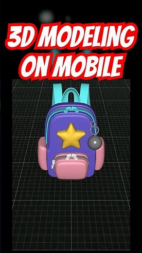Making a 3D star backpack on mobile — iPad & iPhone 3D modeling for #shorts #3dmodeling #3d #3dart
