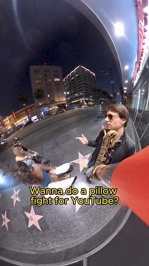 42K views · 748 reactions | Disco Cone instrumental is finally out! I had to celebrate with a pillow fight!  #sax #party #prank #edm | Wenzl - Traffic Cone Sax Man | Facebook