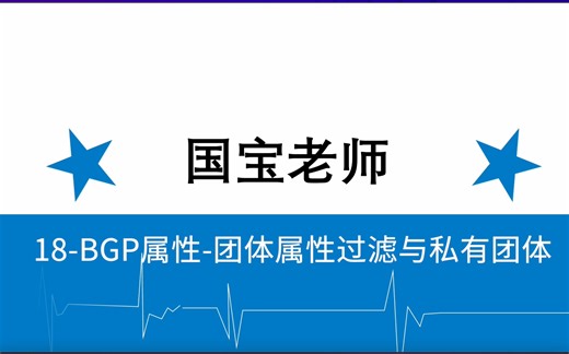 18-BGP属性-团体属性过滤与私有团体-国宝老师