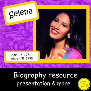 Selena Biography Music Lesson Plan Worksheets Assessment Gr 3 5