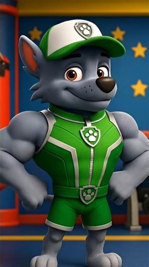 From Skinny to Super Muscular Paw Patrol Dog! 💪 #shorts