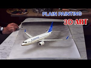 Flugzeug gemalt in 3D/speed drawing Zeichnung