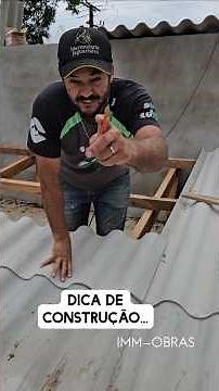 Como fazer um telhado de fibrocimento sem frestas... #obra #pedreiro #dica #macetes