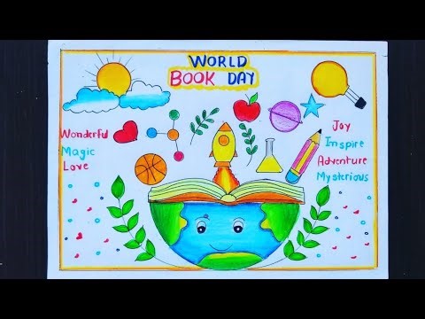 World Book Day Drawing|Book Day Poster|World Book Day Poster|Book Day Poster Drawing|World Book Day