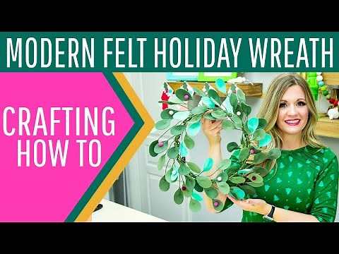 How to Make a Modern Felt Christmas Wreath
