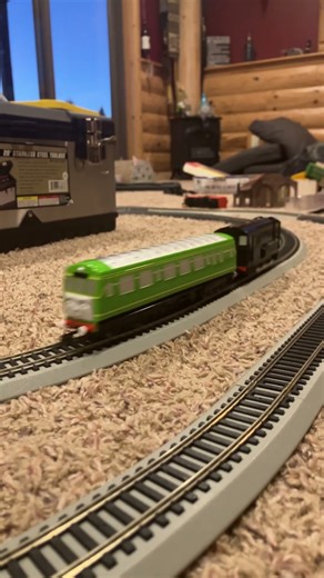 My Bachmann trains running in action