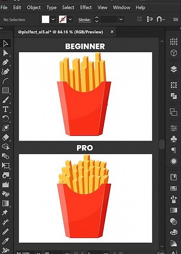 Adobe Illustrator 2026 - Put Potato Fries on Box Like a PRO