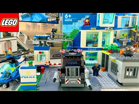 Lego City 60316 Modern Police Station Speed Build Set ASMR Satisfying with Unboxing | Review Toys