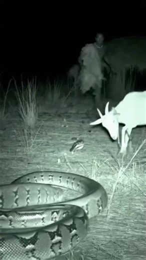 Hadzabe Hunter Drives Off Giant Snake at Night – Raw Infrared Wildlife (AI)