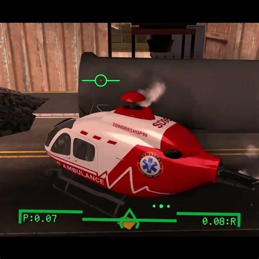 MTA:SA - GTA IV Helicopter Damage Physics (tail detaching & rotor blades breaking off) #physics