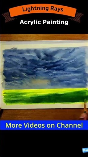 Lightning Acrylic painting #shorts