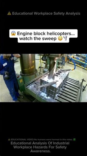 ⚠️ INSANE Radial Drill SPINS Engine Block 😳🌪️ #workfails