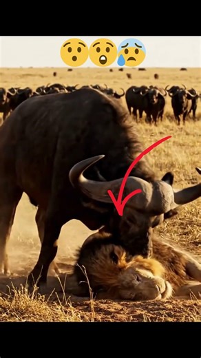 Buffalo vs Lion | Savage Clash in the Wild 🐃🔥 | Predator vs Prey Battle #junglehunter #animalattack