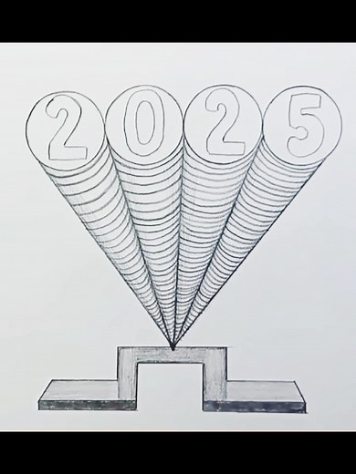 Happy New Year 2025 Drawing Ideas and Inspirations