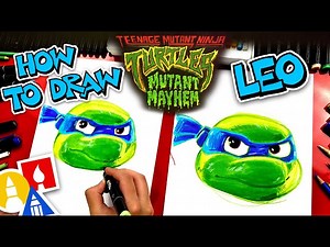 How To Draw Leo From Teenage Mutant Ninja Turtles Mutant Mayhem - Videos For Kids
