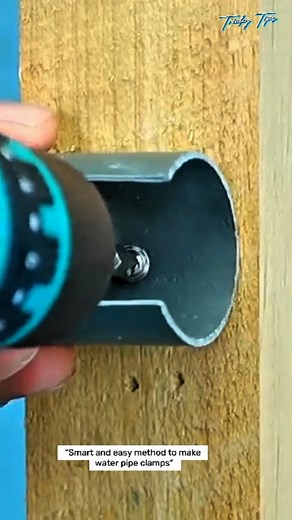 11 reactions | “Clamp water pipes firmly in seconds with this simple DIY trick! ✨ Follow for more clever workshop hacks that save time!  . . #DIYTools #SmartDIY #WorkshopHacks #LifeHackTools #CraftsmanIdeas #ToolTips #HandymanHacks #TrendingDIY #PlumbingHack #CreativeHack** | Tricky Tips | Facebook