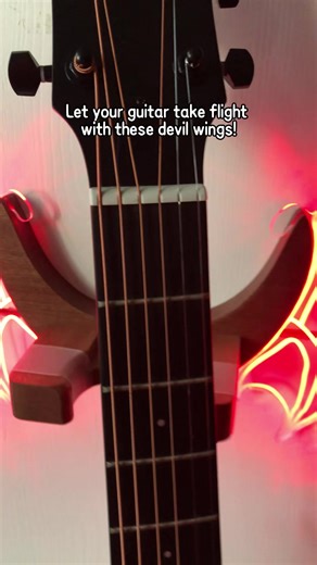 Acrylic Light Up Devil Wings Guitar Stand