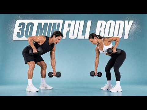 30 Min Full Body Dumbbell HIIT | Build & Burn (No Repeat, No Jumping)