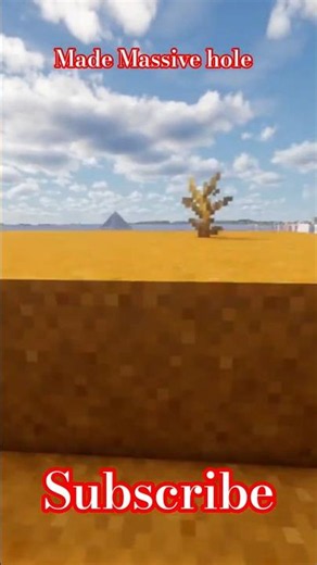 I made a massive hole in Minecraft #minecraft #minecraftmemes