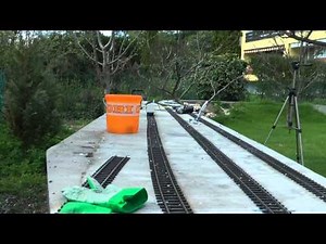Garden Railways is Born - Laying Tracks