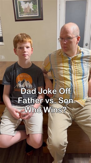 It’s Steven vs Dad in the ultimate dad joke challenge, and the competition is fierce. Both tried their hardest not to laugh, but the puns were too strong. One of them broke first, and the whole family lost it. Who do you think won this round? #10kidsin10years #dadjokechallenge #stevenvsdad #familyfun #largefamilylife #funnykids #makingmemories #familylaughs #parentlife #punday | Inventing Dad Jokes