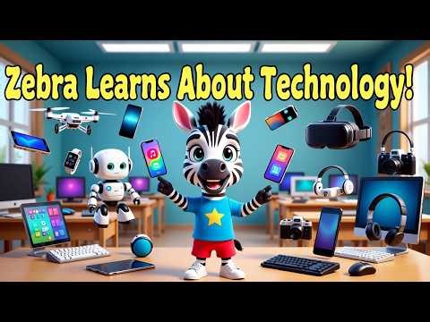 Zebra Explores the World of Technology | Fun Learning, Nursery Rhyme, and Early STEM Video for Kids🦓