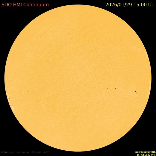 태양 전면 주간 동영상 (weekly solar full-disk movie : 2026. 1. 26 ~ 2. 1) #sun #solar #sunspot #태양 #흑점
