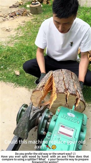 Traditional Wood Splitter – Making Firewood Fast and Easy 🔥🪓