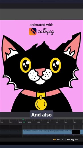 Let's review this animation by Elnido Estudio (made using Callipeg, on iPad and Android tablets) #animation #2D #cat