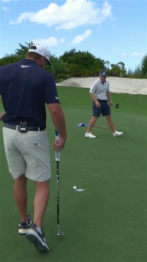 DeChambeau's Putt: Will It FALL?! Golf Drama Unfolds! #shorts