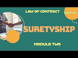 Ethiopian law of contract module two part 6 discussion በአማርኛ