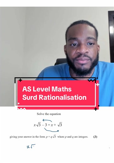 Surd Rationalisation! Save this as part of your revision. #alevelmaths #alevels #edexcel #fyp #mathswithdan