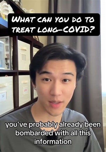 The new long-COVID treatment guide from @Patient-Led Research @RTHM_health features 24 medications, supplements, procedures, and lifestyle strategies to try. This guide is meant to help start a conversation between you and your providers about treatment options backed by evidence-based research all in one place! This is not intended to serve as medical advice. [VD: Armond is a Chinese American man sitting in his room talking to the phone’s front camera. Text on the screen reads “What can you do 
