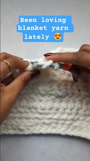 Beginners crochet blanket using Bernat blanket yarn