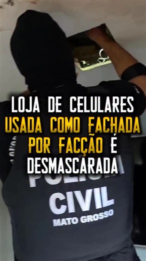 EMPRESA DE FACHADA É DESMASCARADA 🚨 A Polícia Civil de Mato Grosso desarticulou uma loja de celulares que servia como fachada para uma facção criminosa. Durante a operação, foram cumpridos 6 mandados de busca e apreensão, resultando na apreensão de armas, drogas sintéticas, 4 veículos e dinheiro em espécie. 👉🏼 As investigações apontam que os aparelhos eram levados para dentro de presídios, inclusive com uso de drones. 👉🏼 O grupo também é investigado por comércio ilegal de armas. Duas pessoa